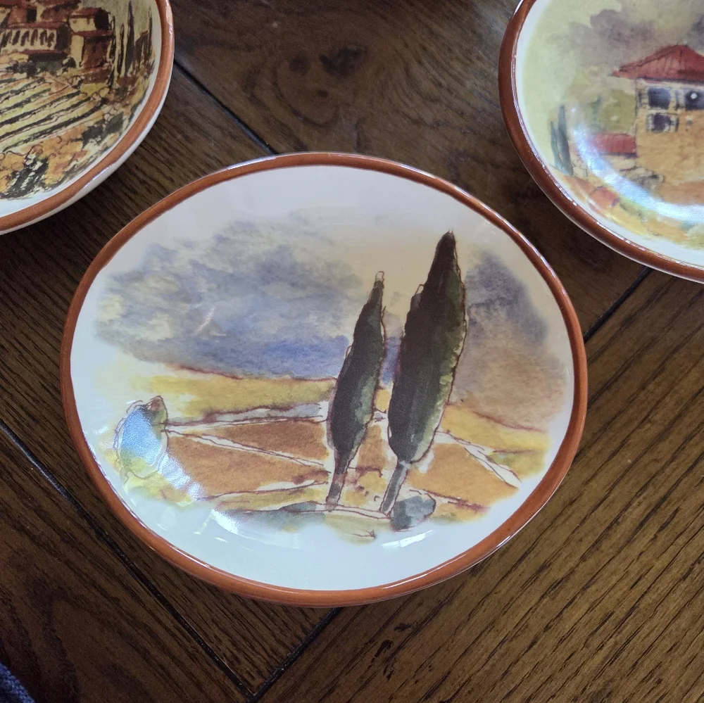Williams Sonoma Tuscan Landscape Oval Appetizer Dishes